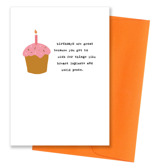 Breast Implants - Birthday Card