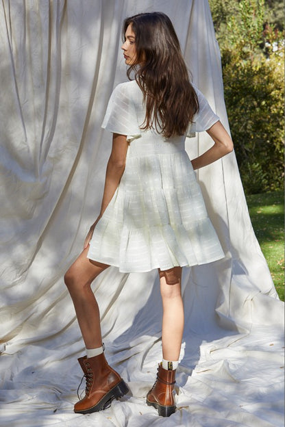 Garden Variety Babydoll Dress - Off White