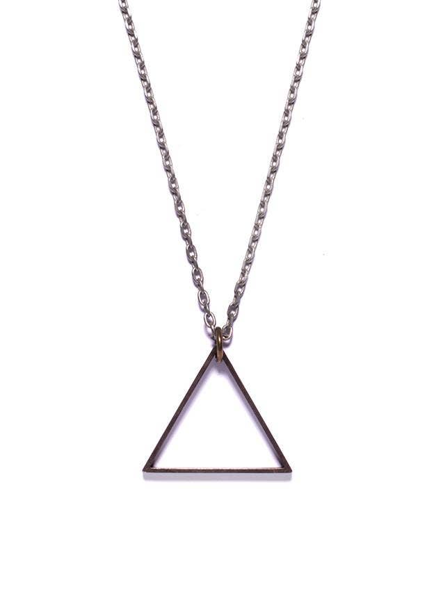 Oxidized Triangle Necklace For Men