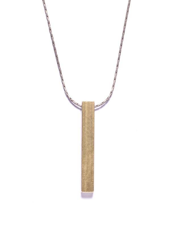 Medium Brass Bar Necklace For Men