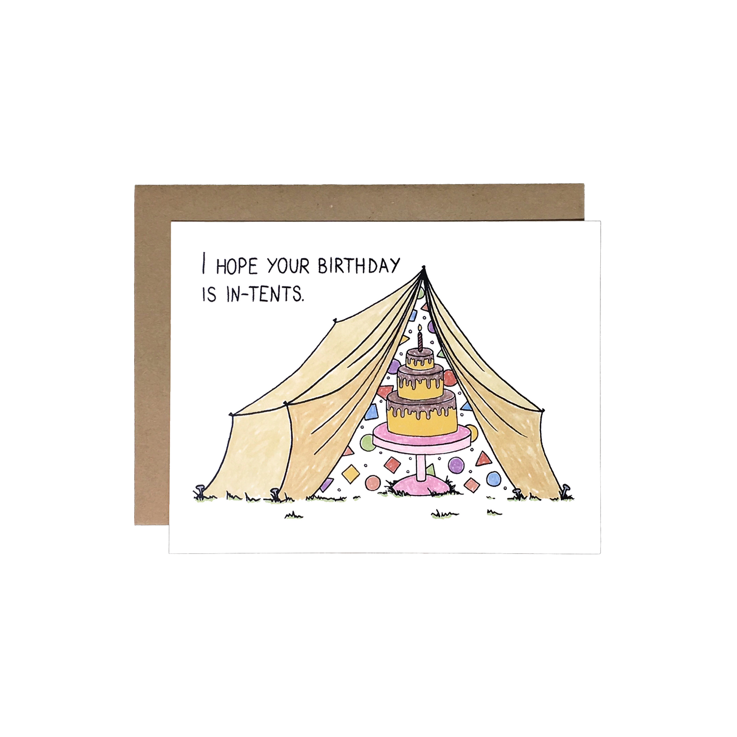 Birthday In Tents Card