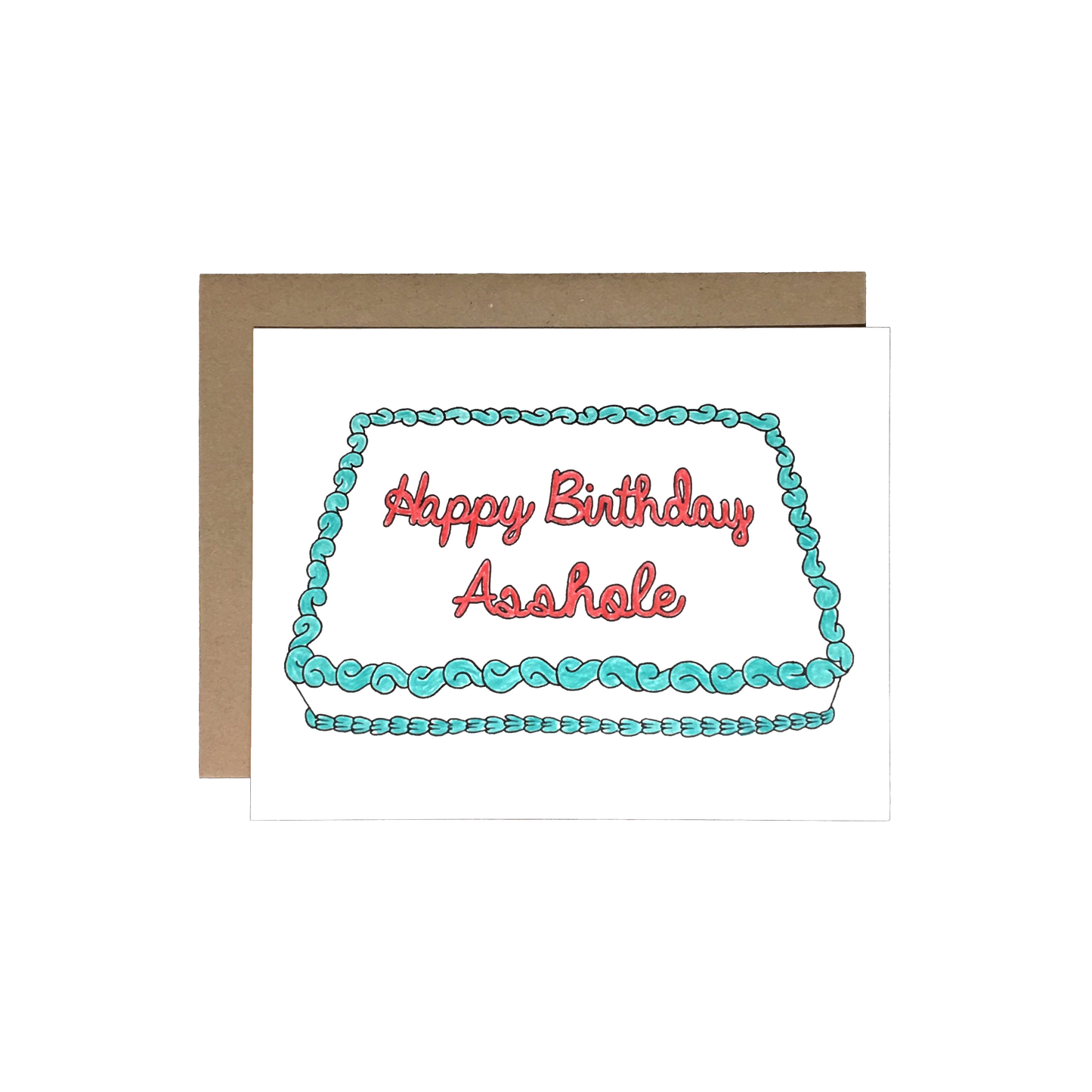 Birthday Asshole Cake Card