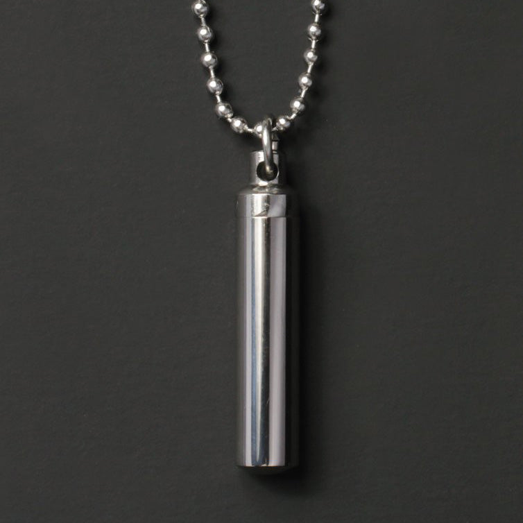 Stainless Steel Vial Necklace For Men