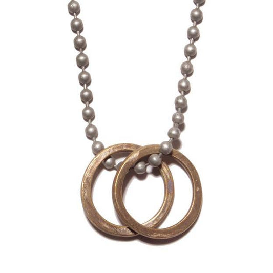 Two Rings Necklace For Men