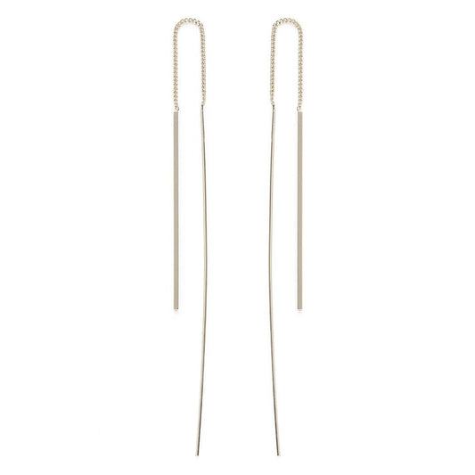 Sterling Silver Plate Needle and Thread Earrings