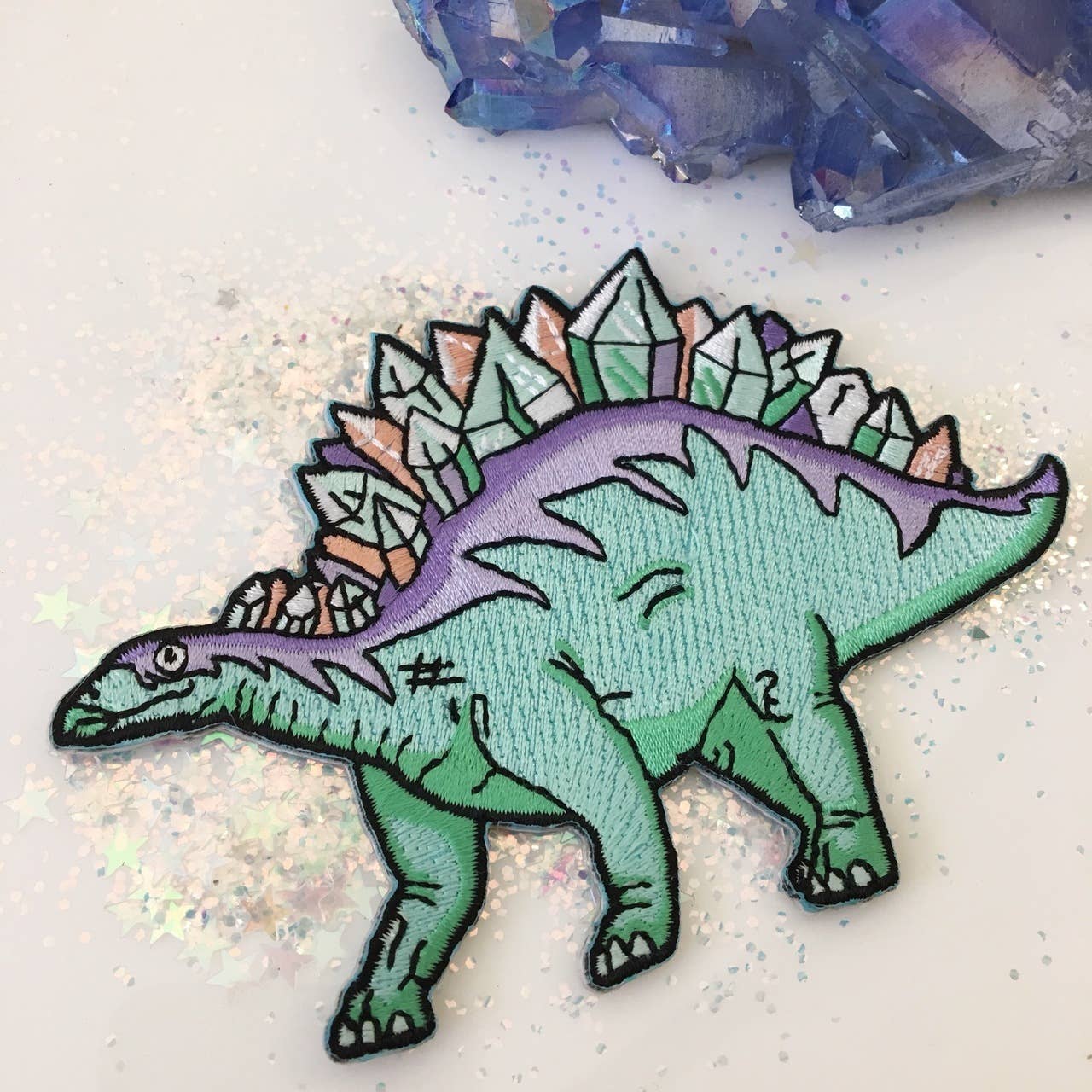 Crystal Stegosaurus Patch