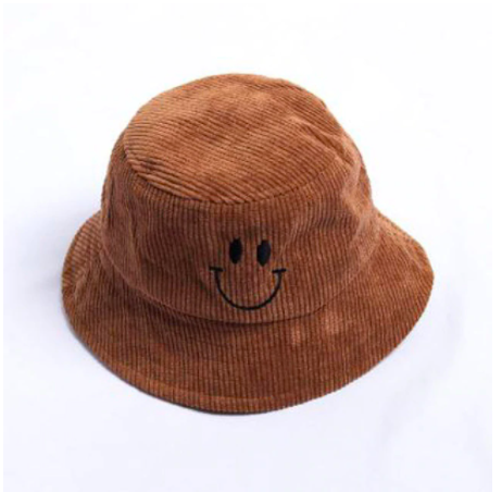 Smiley Kid's Bucket Hat - Brown