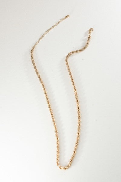Classic Rope Chain Necklace - Gold