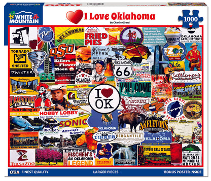 I Love Oklahoma 1000pc Puzzle