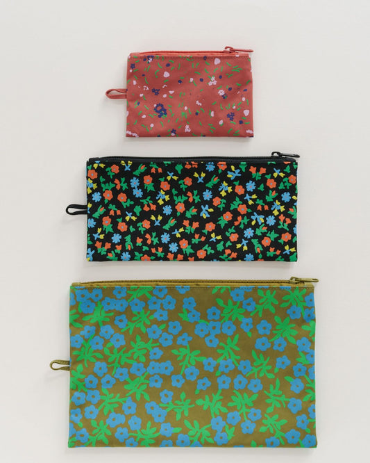 Flat Pouch Set - Calico Florals