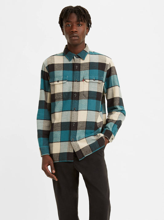 Jackson Worker Flannel Shirt - Mahnomen Colonial Blue