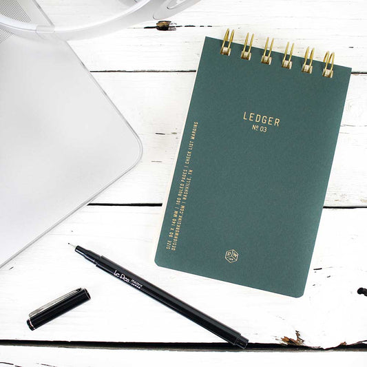 Textured Paper Twin Wire Notepad Small - Pacific Forest