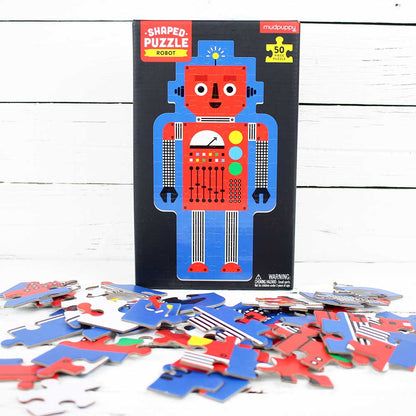 Robot 50 Piece Shaped Character Puzzle