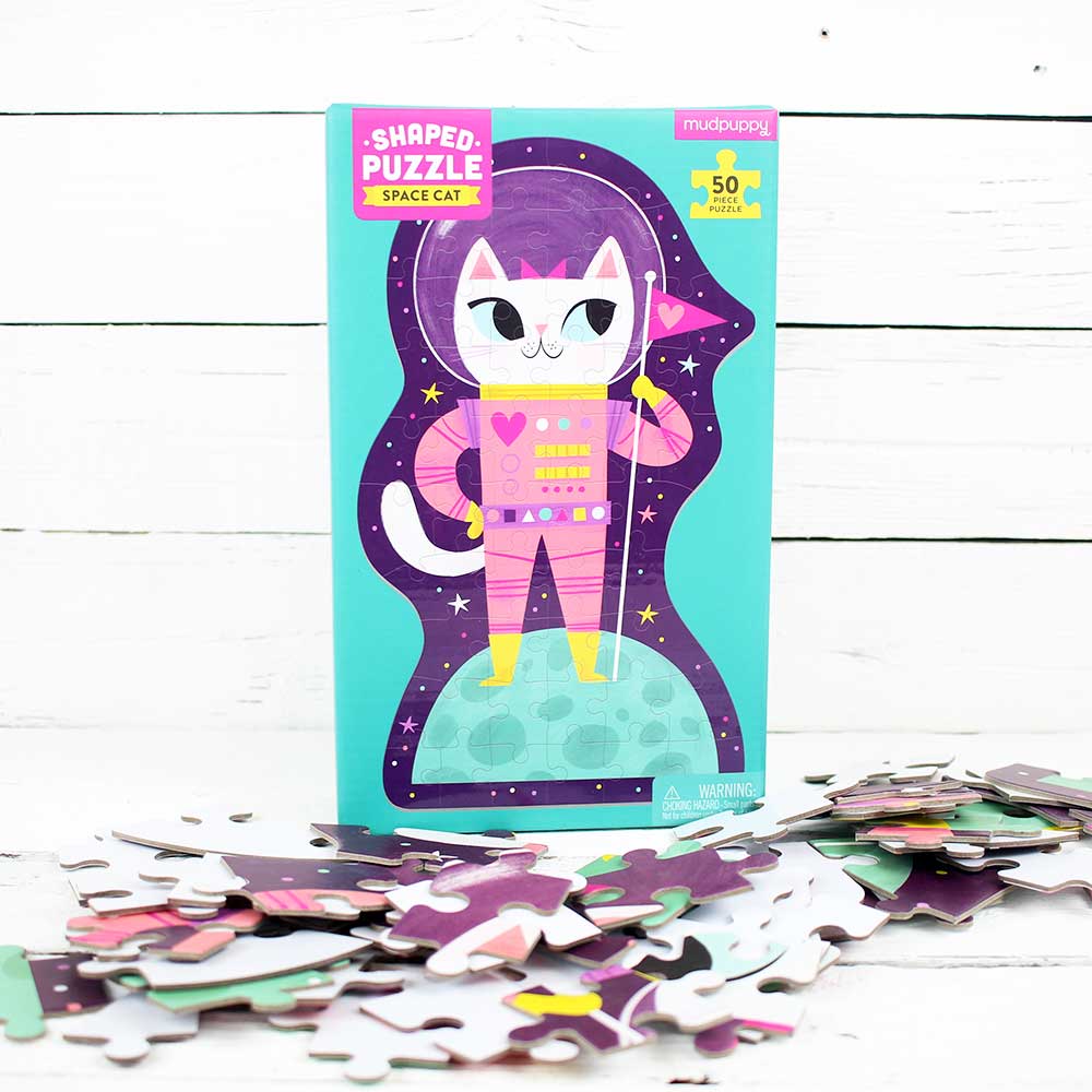 Space Cat 50 Piece Shaped Character Puzzle