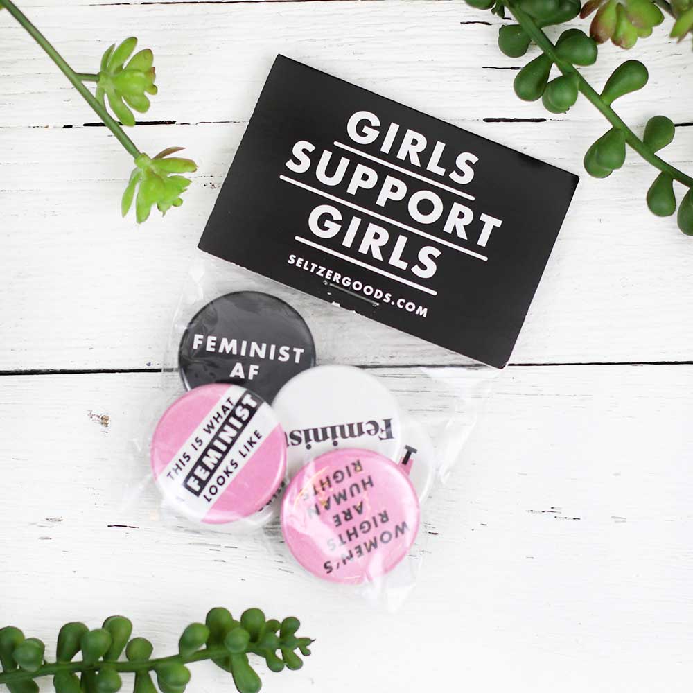 Girls Support Girls Button Pack