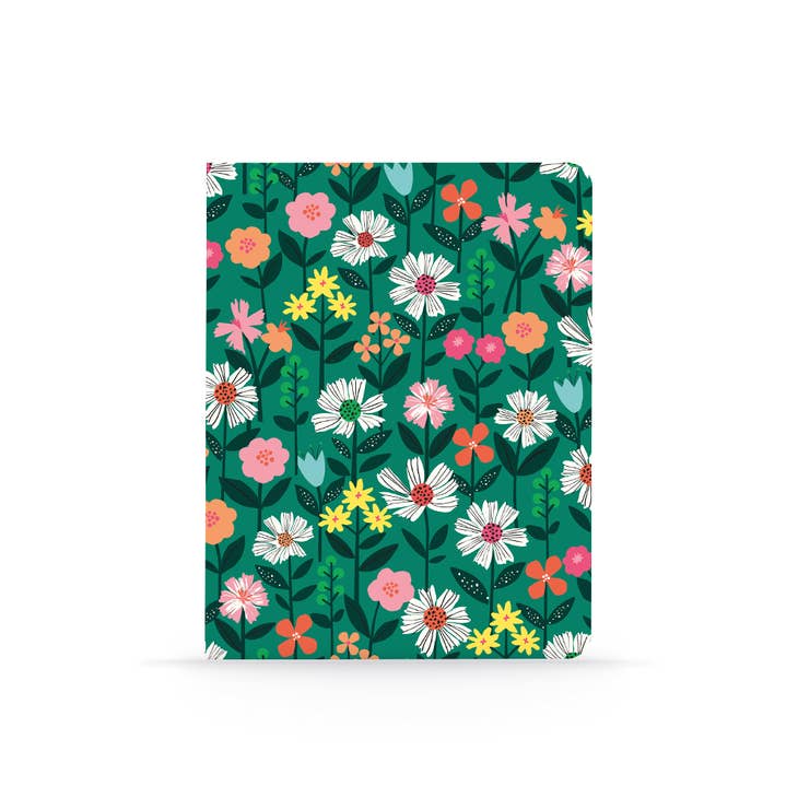 Green Cosmos Medium Layflat Notebook