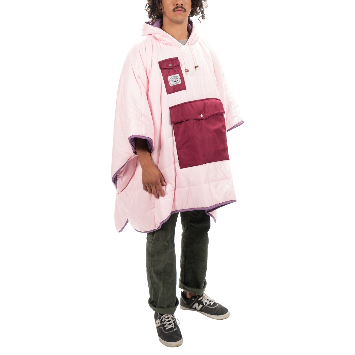 Reversible Poncho - Purple Haze/Dusty Rose