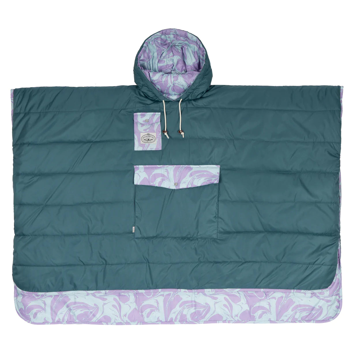 Reversible Poncho - Acid Wash