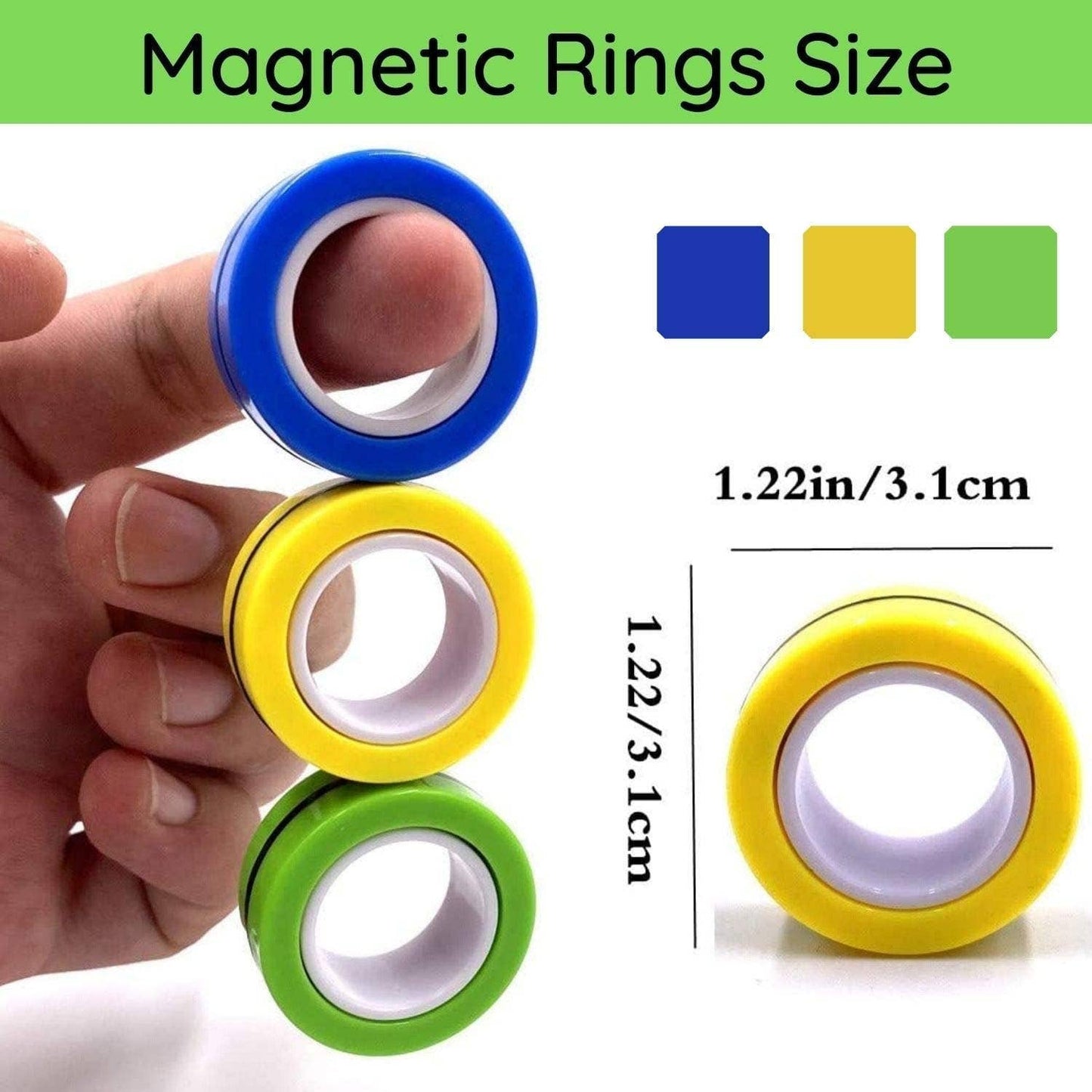Fingears Magnetic Rings - Orange