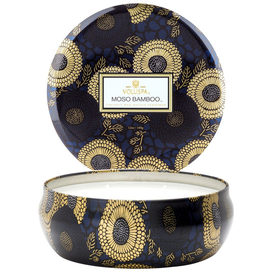 3 Wick Tin Candle - Moso Bamboo