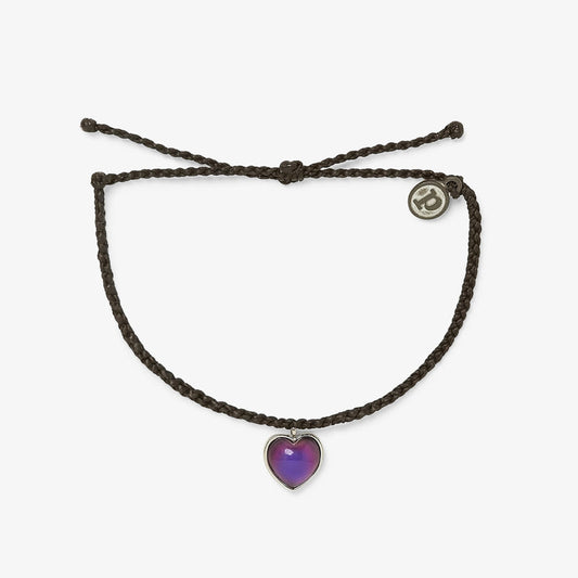 Heart Mood Charm Bracelet - Black