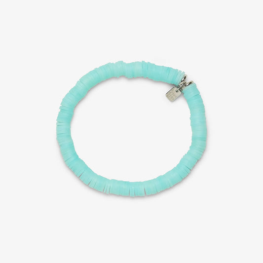 Pastel Disc Stretch Bracelet - Blue