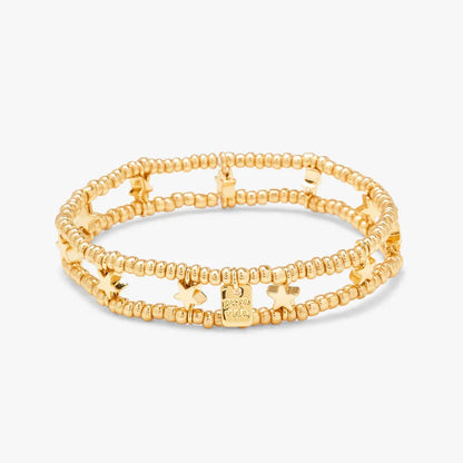 Stretch Beaded Bracelet - Gold