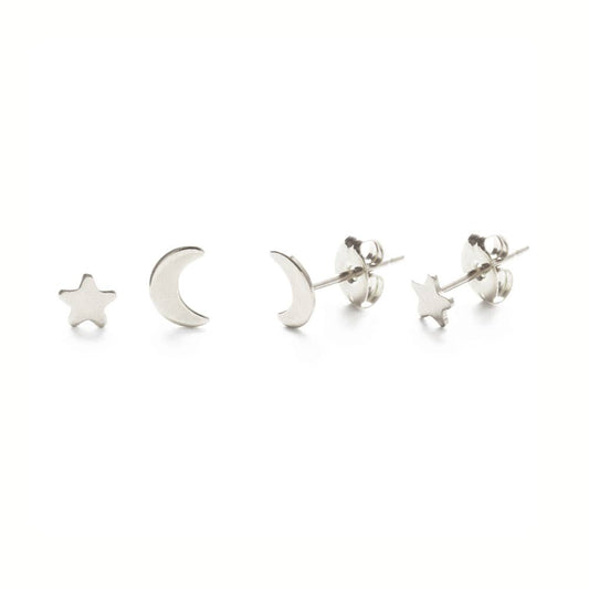 Night Sky Stud Combo - Silver