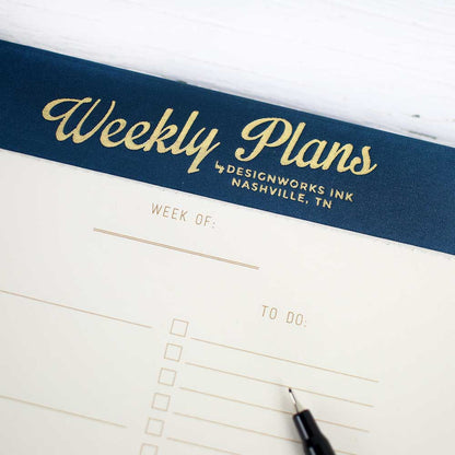 Weekly Desk Planner Teal Cloth - Weekly Plans