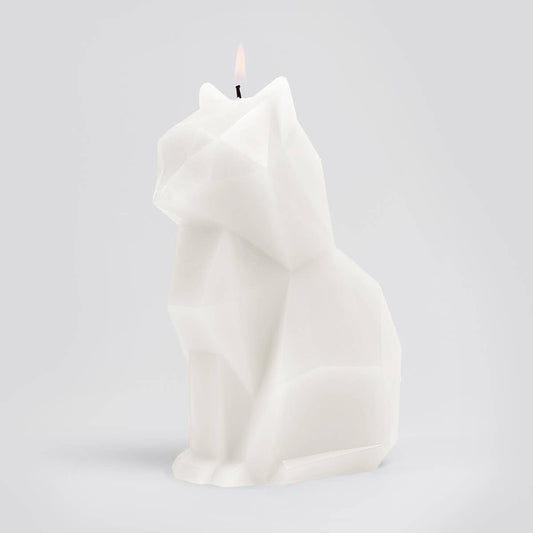 PyroPet Kisa Candle - White
