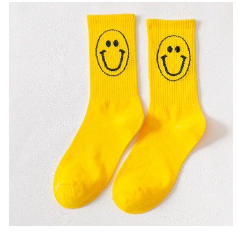 Suzanne Smiley Socks - Yellow