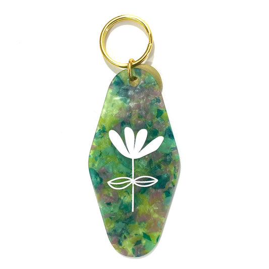 Floral Press Key Tag - Tulip