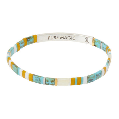 Good Karma Miyuki Bracelet | Pure Magic - Turquoise/Silver