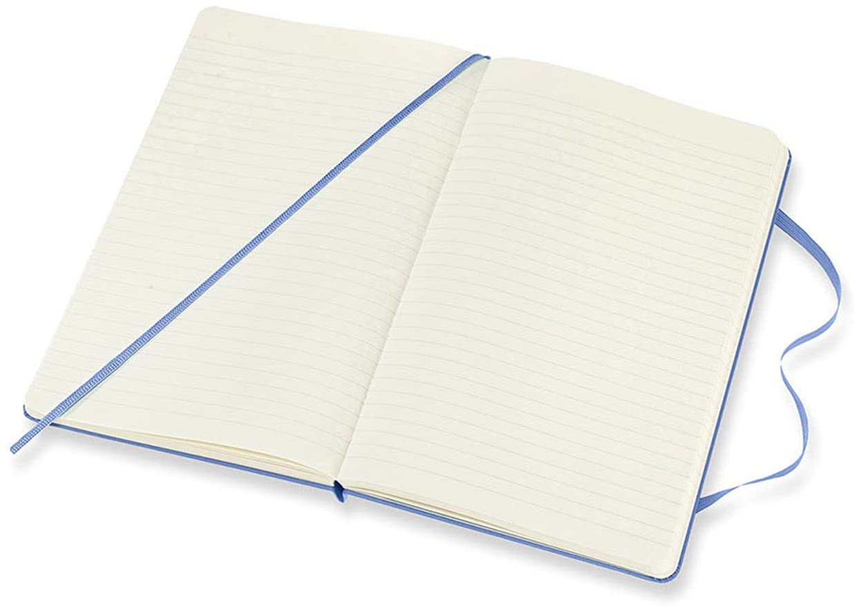 Classic Large Ruled Hard Cover Notebook - Hydrangea Blue