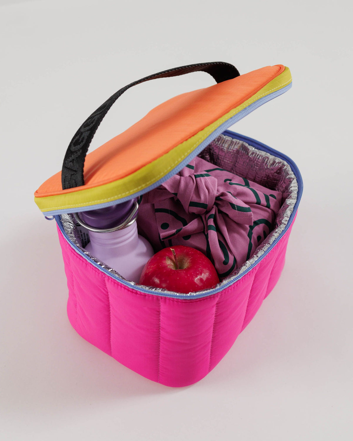 Puffy Lunch Bag - Pink Citrus