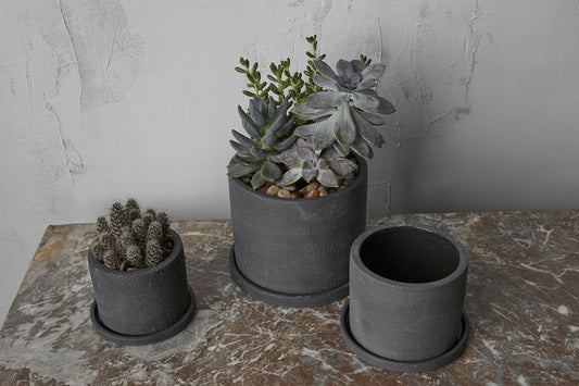 Black Easton Pot 7.5"x 5.75"