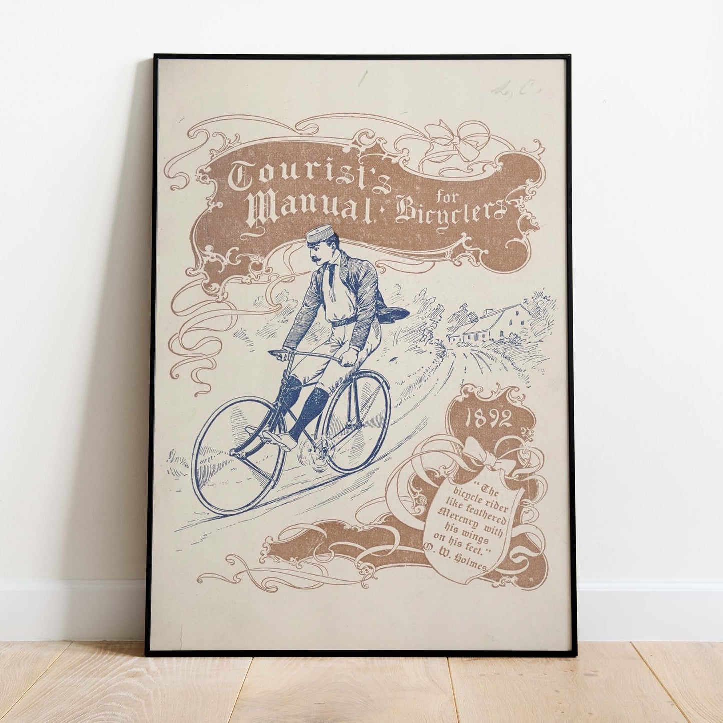 Vintage Bicycle Tourist Manual Print