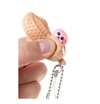 Peanut Squeeze Toy Keychain