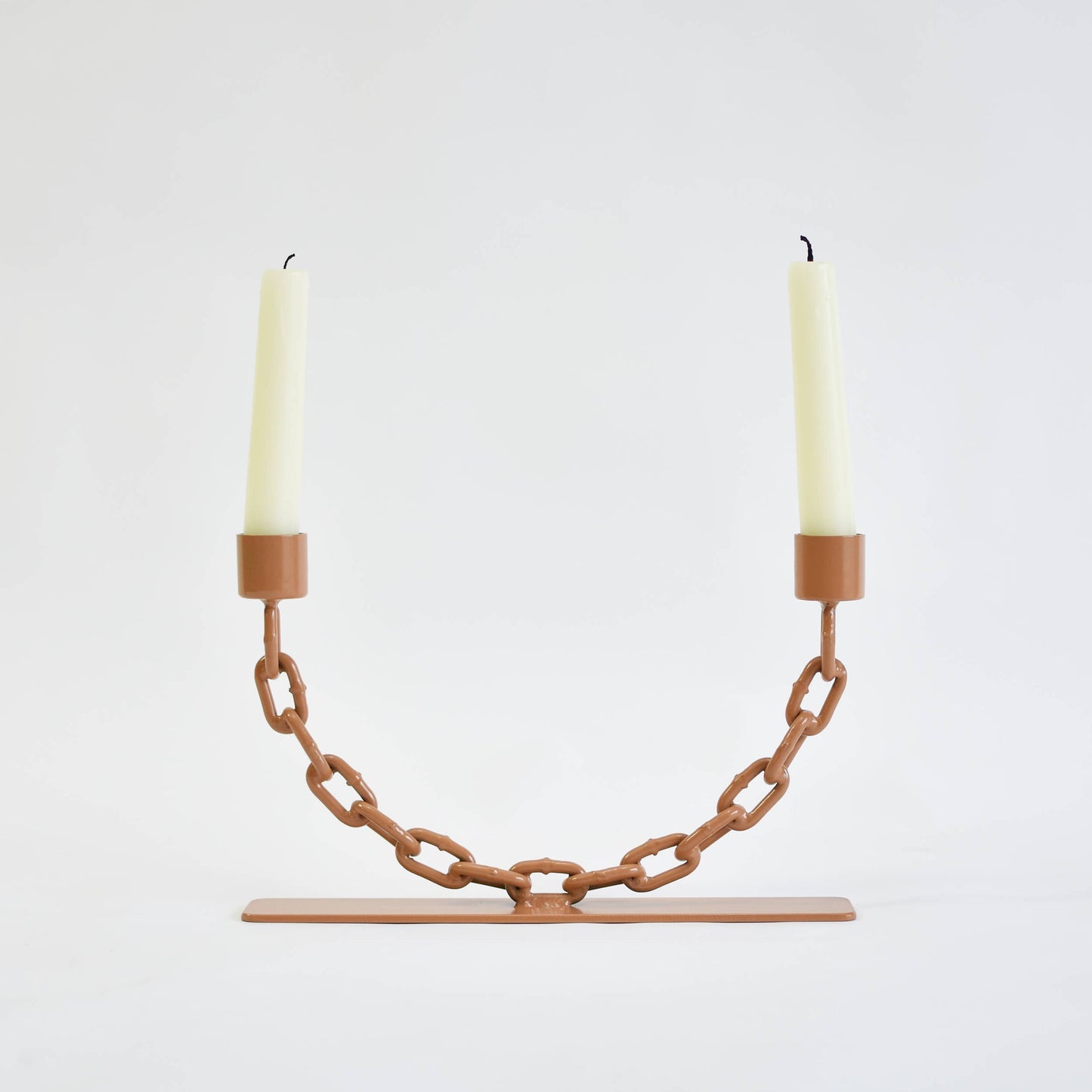 Chain U Candleholder - Desert Rose