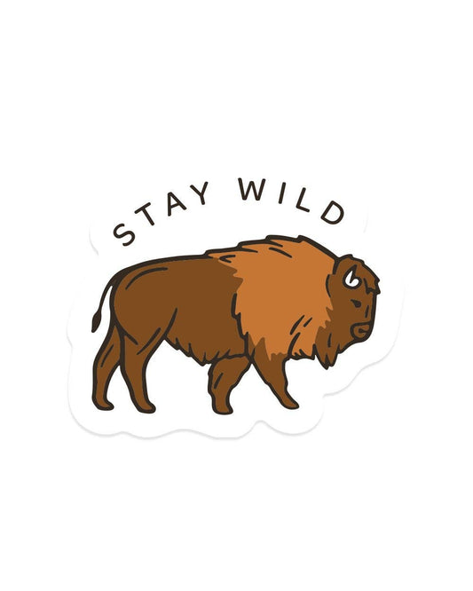 Stay Wild Bison Sticker