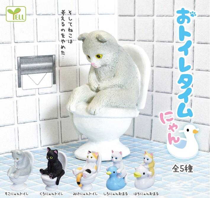 Cat On A Toilet In Capsule