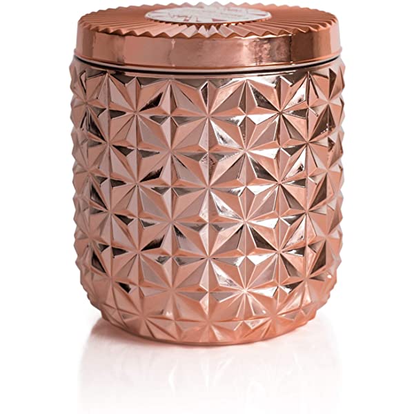 Jumbo Gilded Muse Rose Gold Faceted Jar - Pink Grapefruit & Prosecco