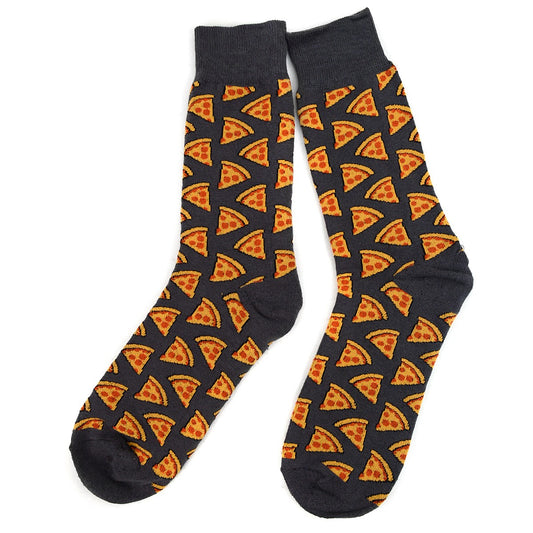 Men's Black Pizza Socks