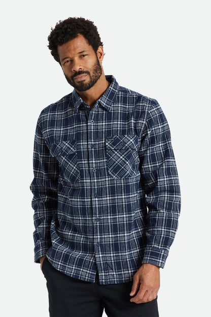 Bowery Heavy Weight L/S Flannel - Navy/Grey