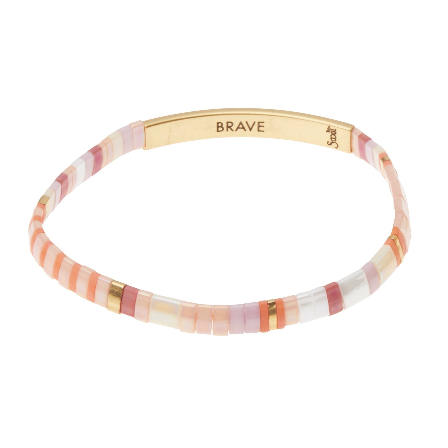 Good Karma Miyuki Bracelet | Brave - Pink Multi/Gold