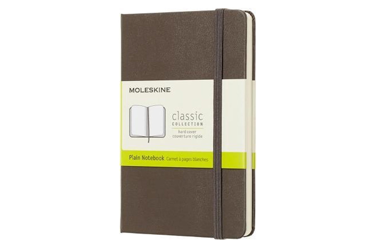 Classic Pocket Plain Hard Cover Journal - Earth Brown