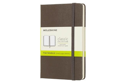 Classic Pocket Plain Hard Cover Journal - Earth Brown