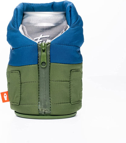 The Puffy Vest - Olive Green/Sailor Blue