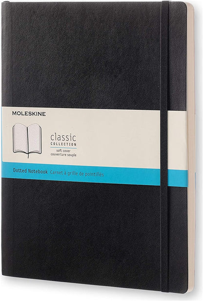 Classic XL Dotted Soft Cover Journal - Black