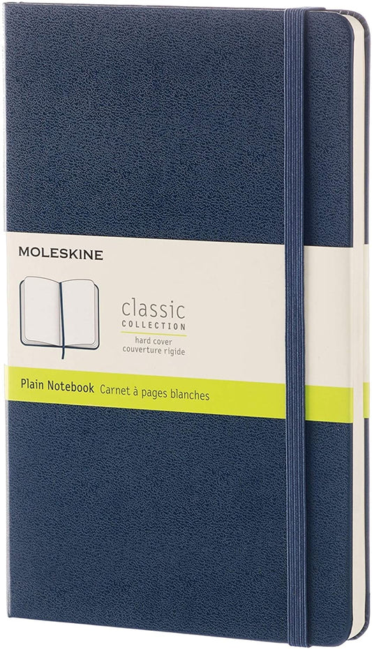 Classic Large Plain Hard Cover Journal - Sapphire Blue